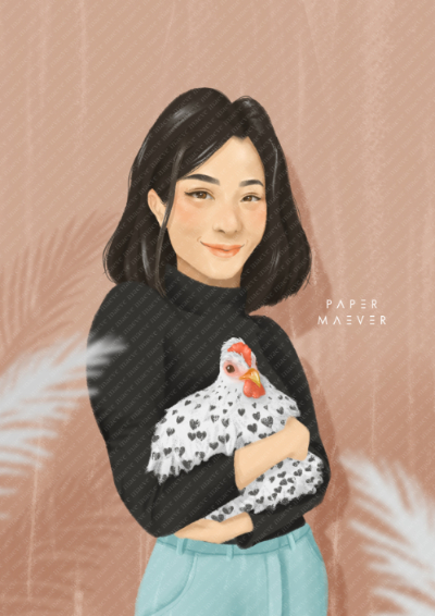 Girl with Chicken
