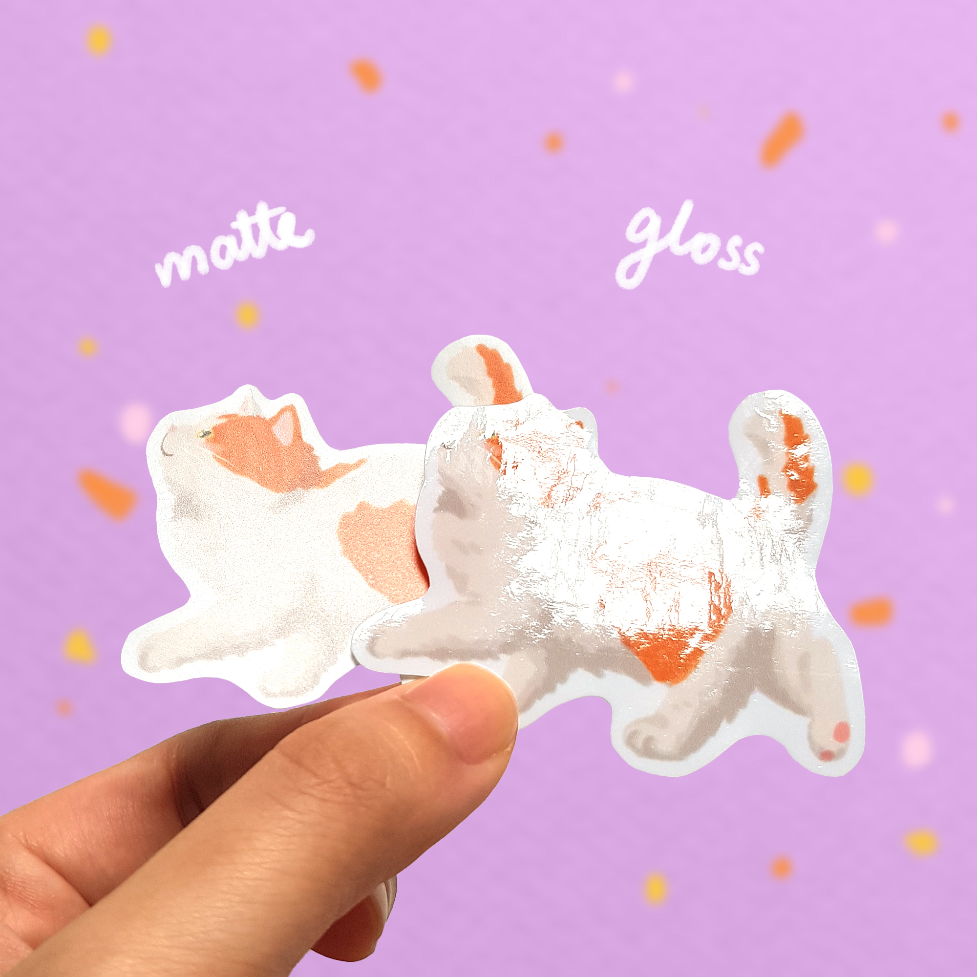 Chonky Babie BenBen Orange Vinyl Sticker - Image 3