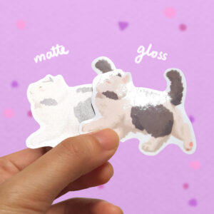 Chonky Babie Moomoo Cow Cat Vinyl Sticker - Image 3