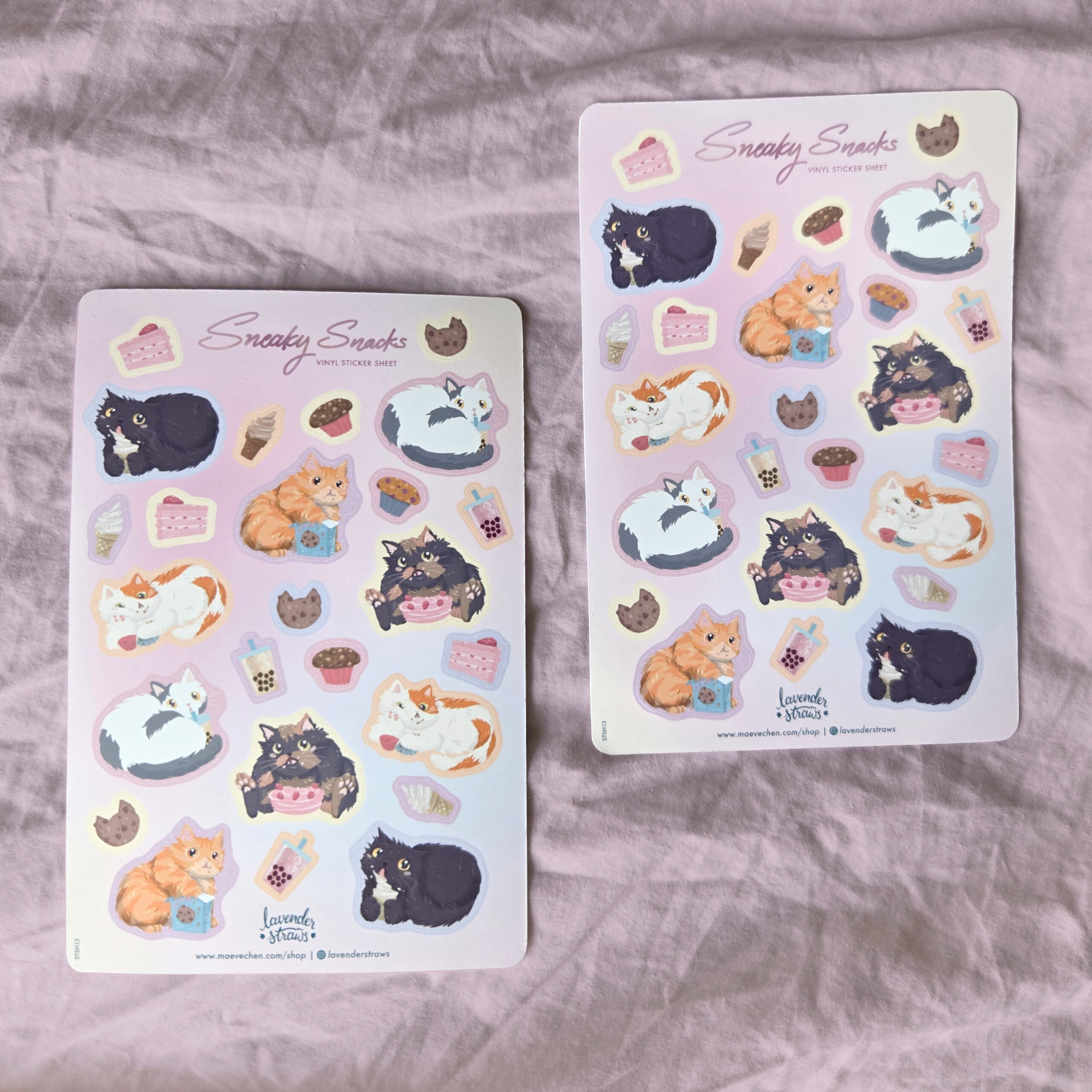 Chonky Cat Sneaky Snacks Sticker Sheet - Image 4
