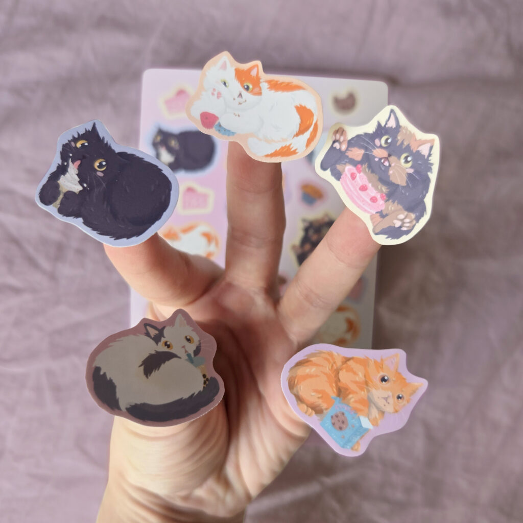 Chonky Cat Sneaky Snacks Sticker Sheet