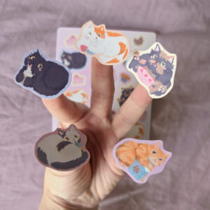 Chonky Cat Sneaky Snacks Sticker Sheet - Image 2