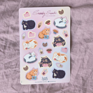 Chonky Cat Sneaky Snacks Sticker Sheet - Image 3