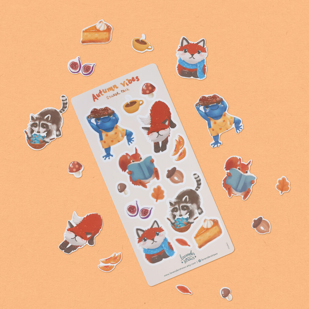 Woodland Creatures Fall Sticker Sheet