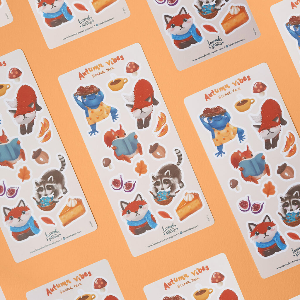 Woodland Creatures Fall Sticker Sheet