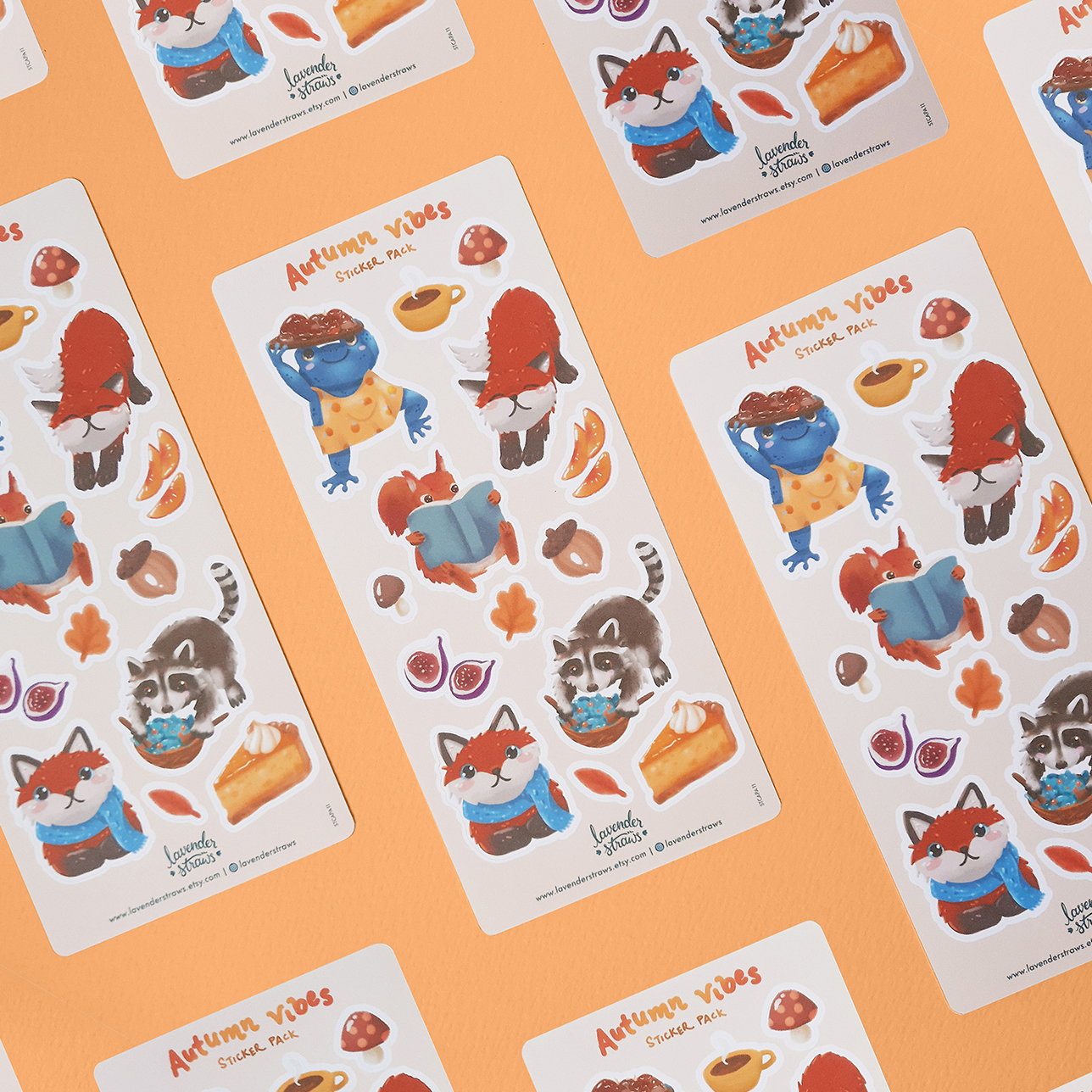 Woodland Creatures Fall Sticker Sheet - Image 3