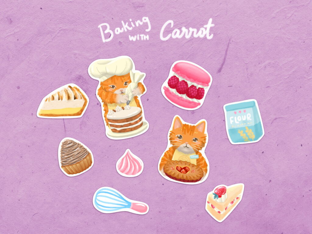 Carrot Baking Sticker Sheet