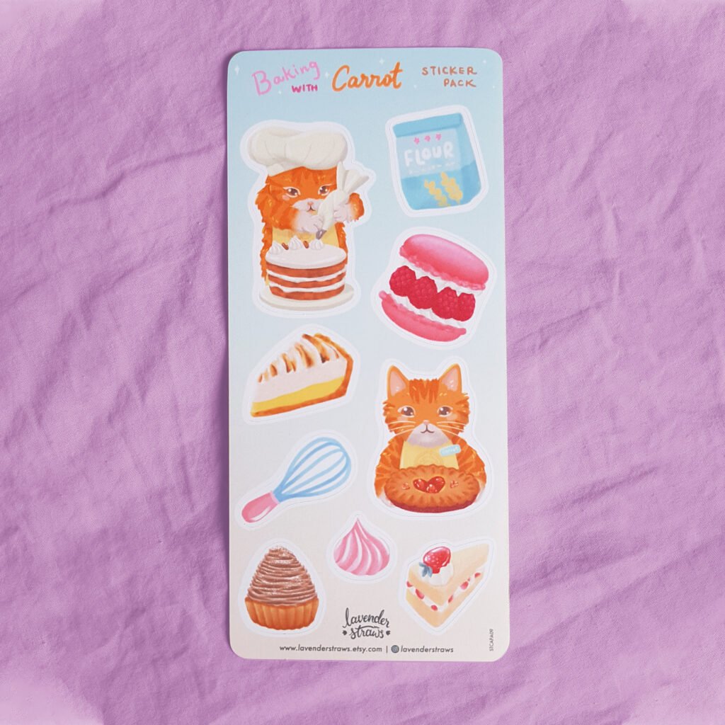 Carrot Baking Sticker Sheet