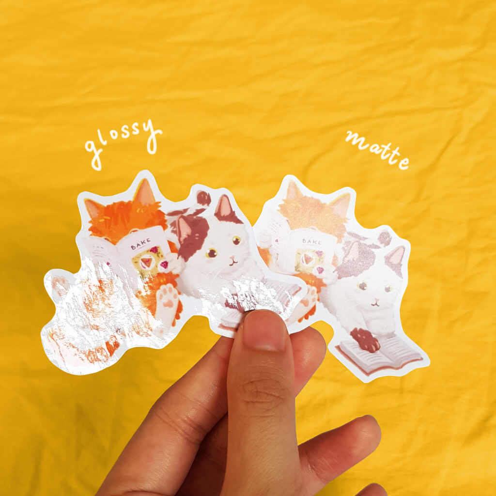 Carrot & Fishcake Reading Vinyl Sticker
