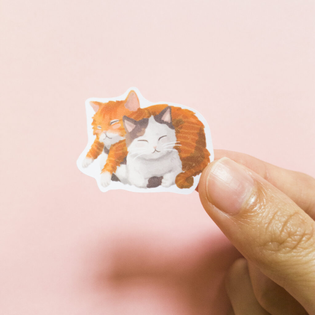 Valentine's Carrot & Fishcake Sticker Sheet