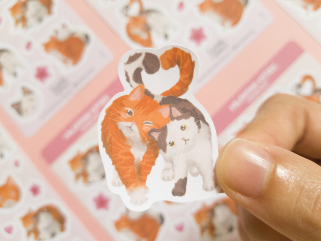 Valentine's Carrot & Fishcake Sticker Sheet