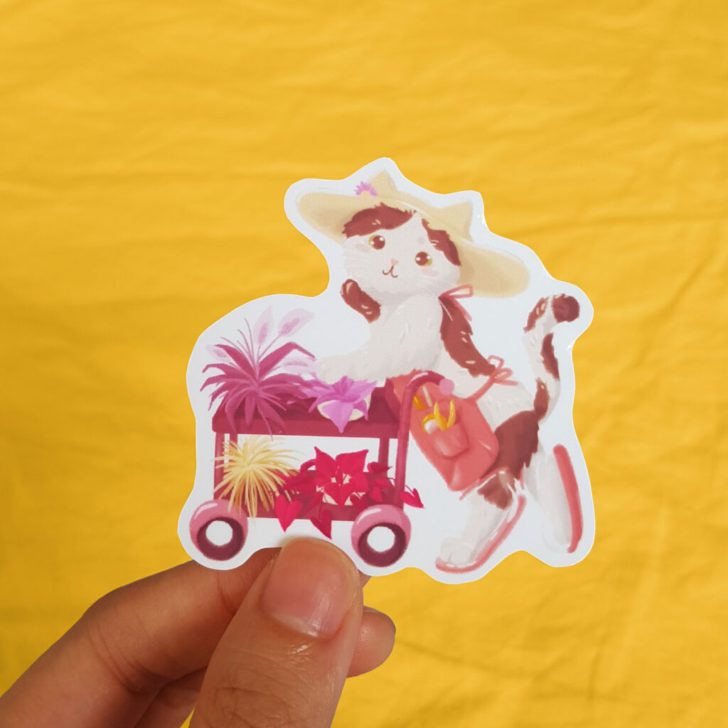 Fishcake & Plants Vinyl Sticker