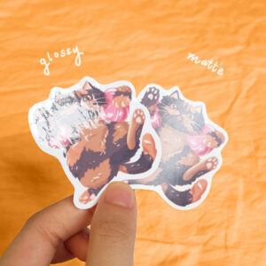 Chonky Cat Summer Vinyl Sticker Floopy - Image 2