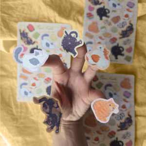 Chonky Cat Picnic Kueh Sticker Sheet - Image 2