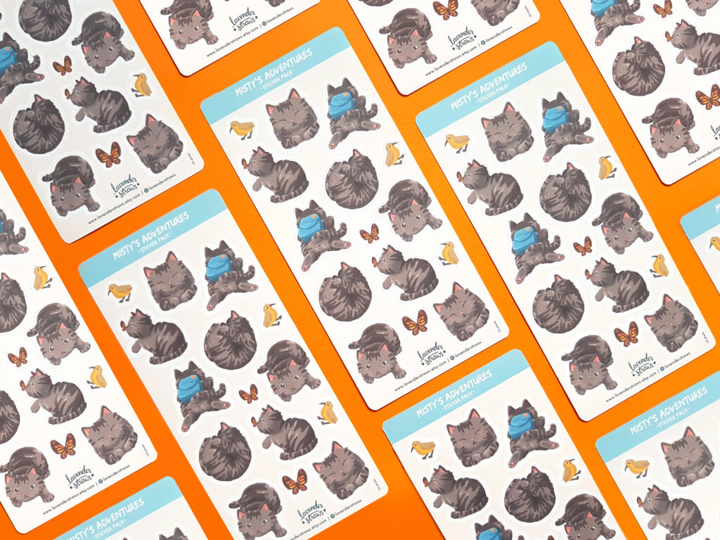 Misty's Adventure Kitty Sticker Sheet