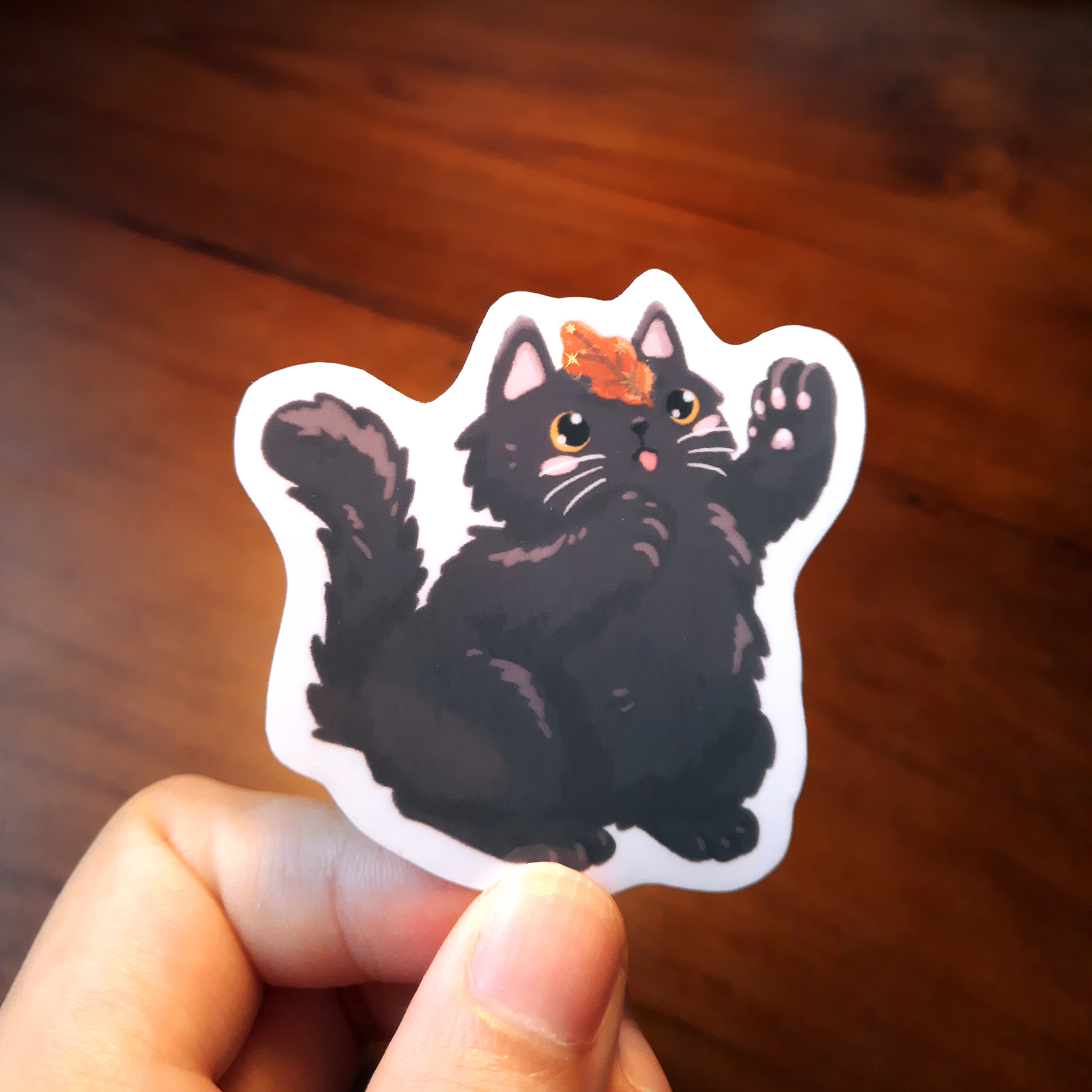 Chonky Cat Halloween Holographic Sticker Set - Image 4