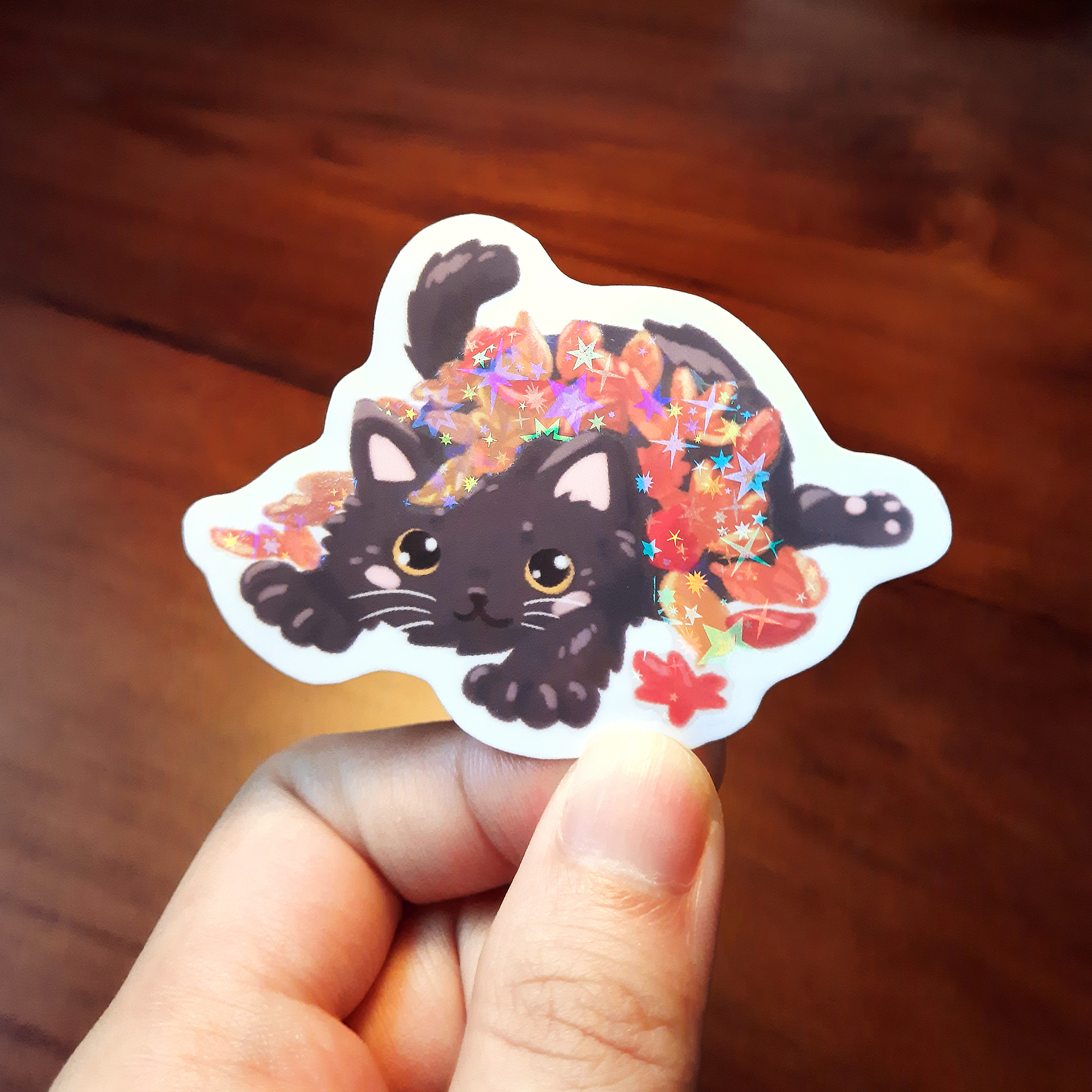 Chonky Cat Halloween Holographic Sticker Set - Image 6