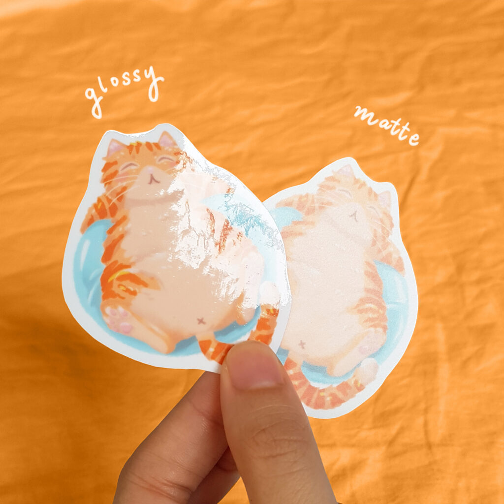 Chonky Cat Summer Vinyl Sticker Orenji