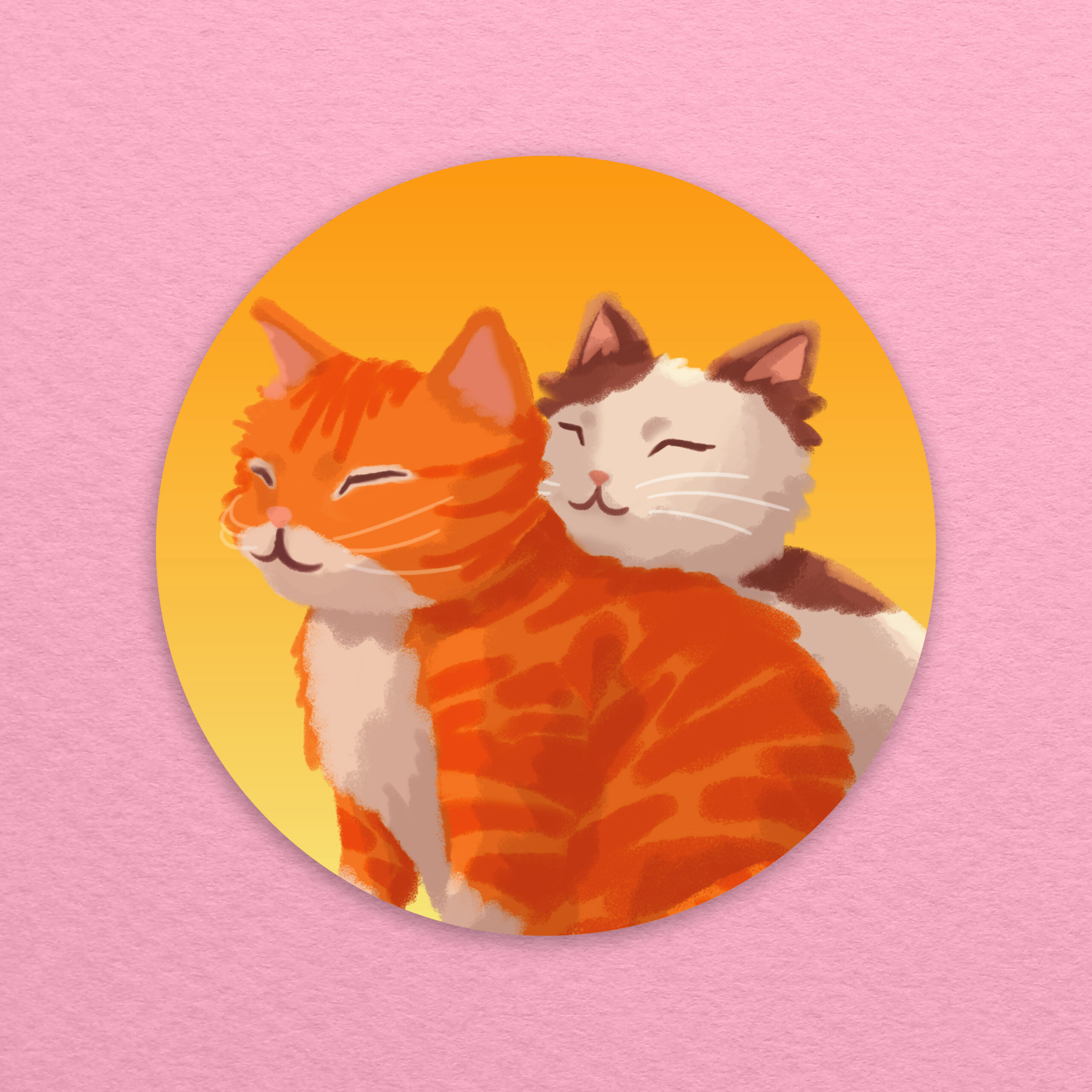 Valentine's Carrot & Fishcake Vinyl Sticker Set - Image 3
