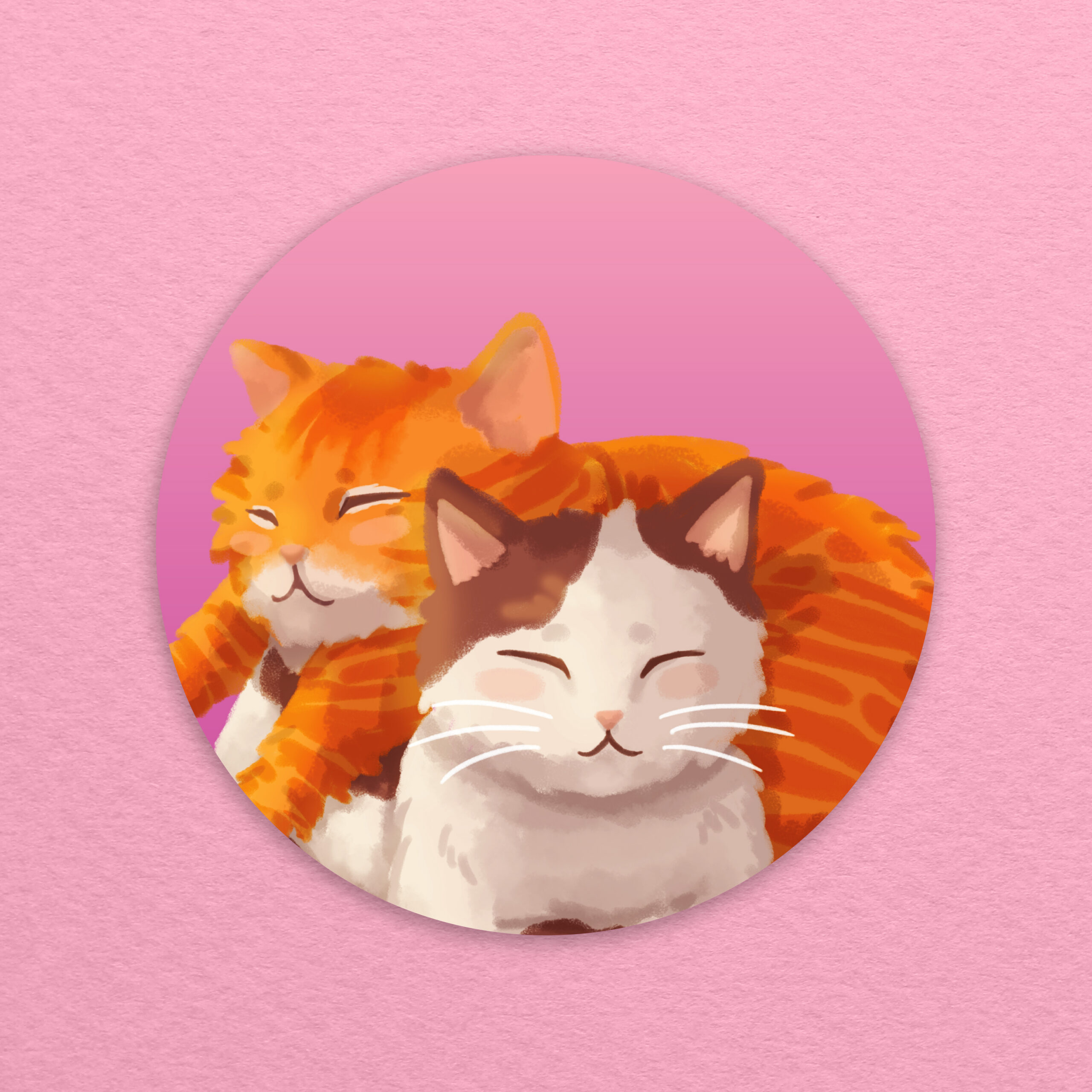 Valentine's Carrot & Fishcake Vinyl Sticker Set - Image 4