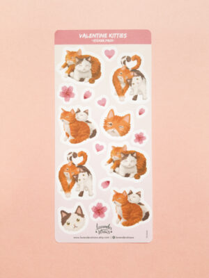 Valentine's Carrot & Fishcake Sticker Sheet - Image 3