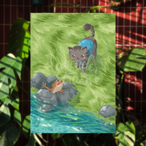 Misty and Frog Giclee Print