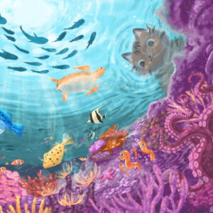 Misty Head in the Waters Giclee Print - Image 2
