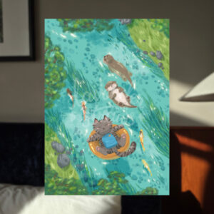 Misty Down by the Lazy River Giclee Print