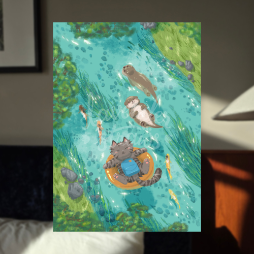 Misty Down by the Lazy River Giclee Print