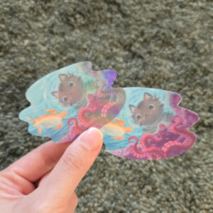 Misty Coral Reef Vinyl Sticker - Image 3