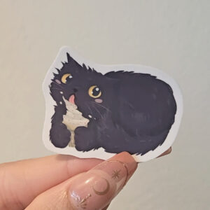 Chonky Cat Snack Vinyl Sticker Nyap Ice-Cream - Image 2