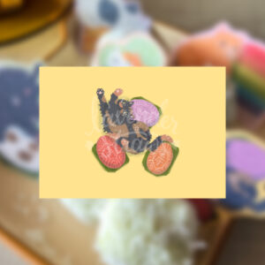 Chonky Cat Floopy Ang Ku Kueh Print