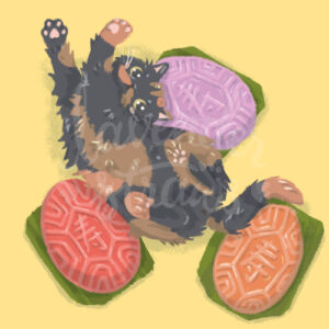Chonky Cat Floopy Ang Ku Kueh Print - Image 2