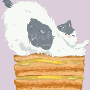 Chonky Cat Moomoo Kaya Toast Print - Image 2