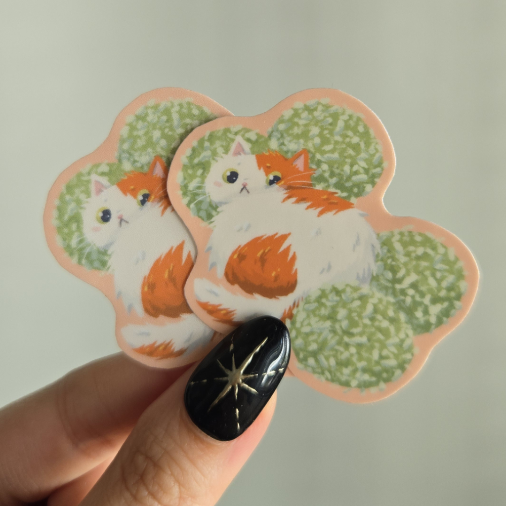Chonky Cat Picnic Vinyl Sticker Benben Ondeh Ondeh