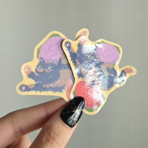 Chonky Cat Picnic Vinyl Sticker Floopy Ang Ku Kueh - Image 2