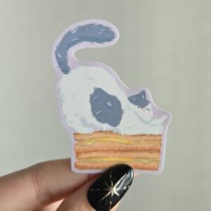 Chonky Cat Picnic Vinyl Sticker Moomoo Kaya Toast