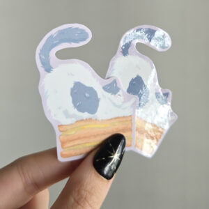 Chonky Cat Picnic Vinyl Sticker Moomoo Kaya Toast - Image 2