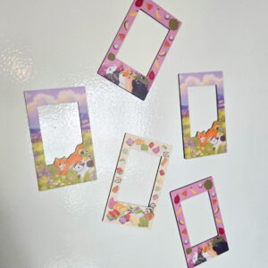 Carrot & Fishcake Flower Field Instax Photo Frame Magnet - Image 3