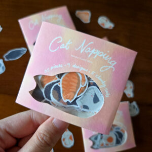 Chonky Cat Napping Washi Flakes