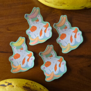 Fruity Chonk Benben Banana Vinyl Sticker L - Image 4