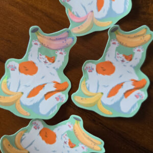 Fruity Chonk Benben Banana Vinyl Sticker L - Image 3