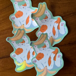 Fruity Chonk Benben Banana Vinyl Sticker L - Image 2