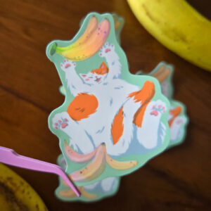 Fruity Chonk Benben Banana Vinyl Sticker L - Image 1