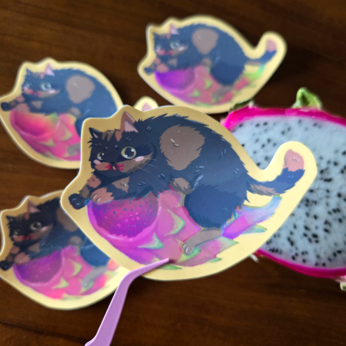 Fruity Chonk Floopy Dragonfruit Vinyl Sticker L