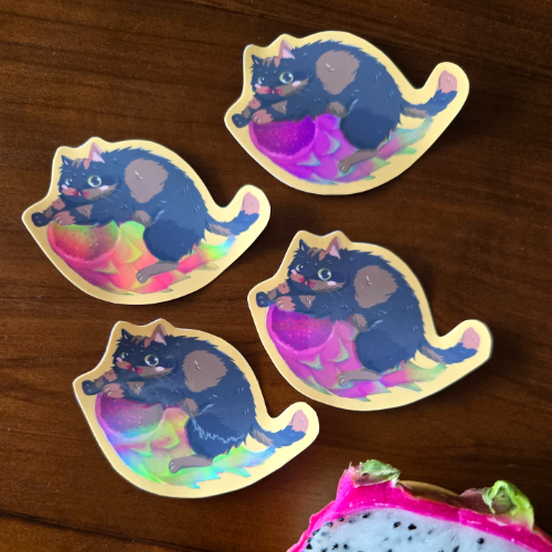 Fruity Chonk Floopy Dragonfruit Vinyl Sticker L