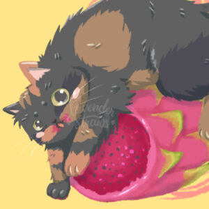 Fruity Chonk Floopy Dragonfruit Giclee Print - Image 2