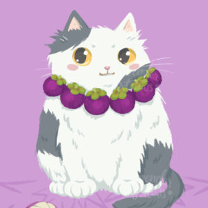 Fruity Chonk Moomoo Mangosteen Giclee Print - Image 2