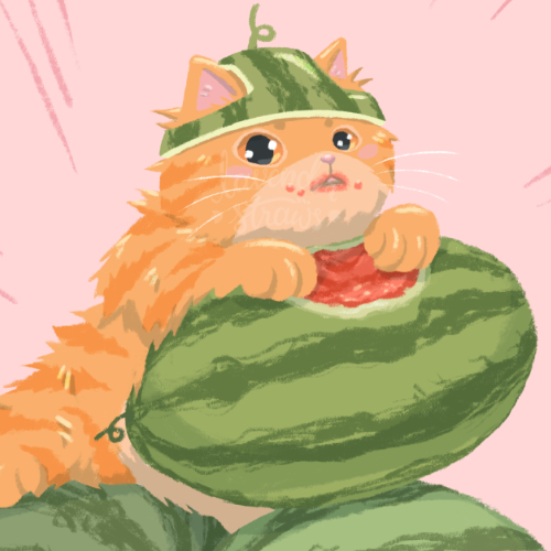 Fruity Chonk Orenji Watermelon Giclee Print
