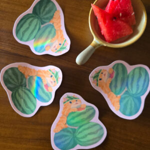 Fruity Chonk Orenji Watermelon Vinyl Sticker L - Image 2